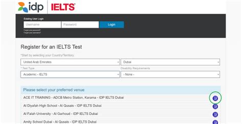 ielts idp log in.